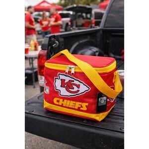 Kansas City Chiefs 6 Can Cooler Bag NFL Licensed Insulated Lunch Tailgate NWT